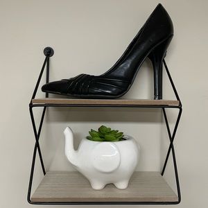 Black stiletto heel pump - 6.5